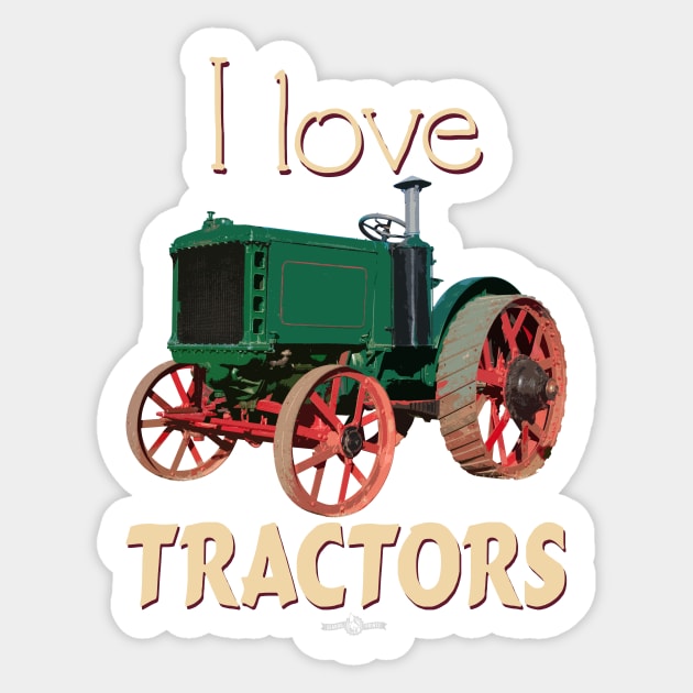 I Love Tractors Fiat Sticker by seadogprints